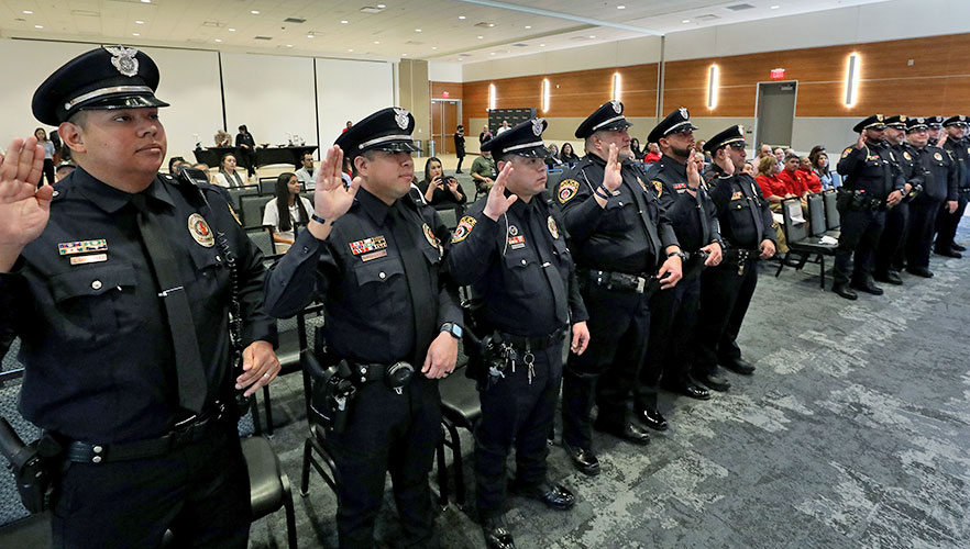 Officers taking oath
