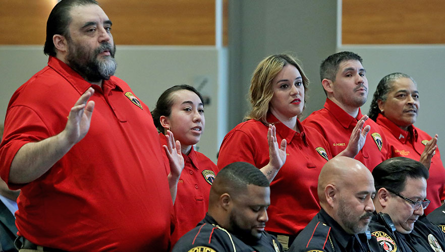 Dispatch taking oath