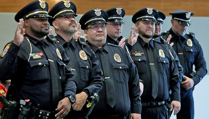Officers taking oath