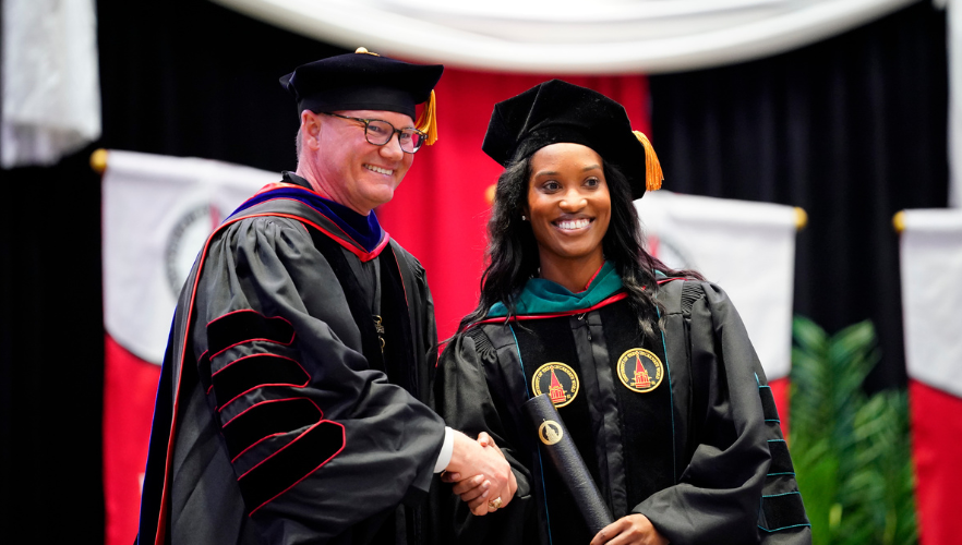 Dr. Evans and graduate