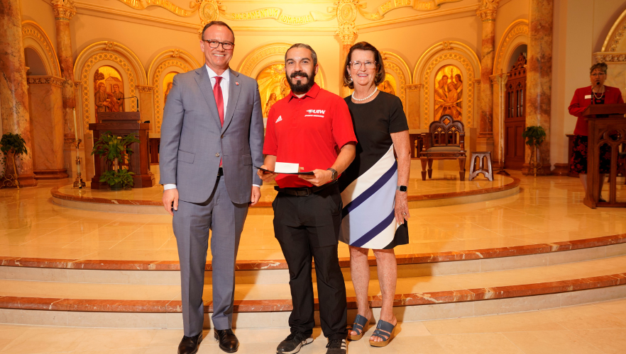 Honoree with Dr. Thomas M. Evans and Suzanne Goudge