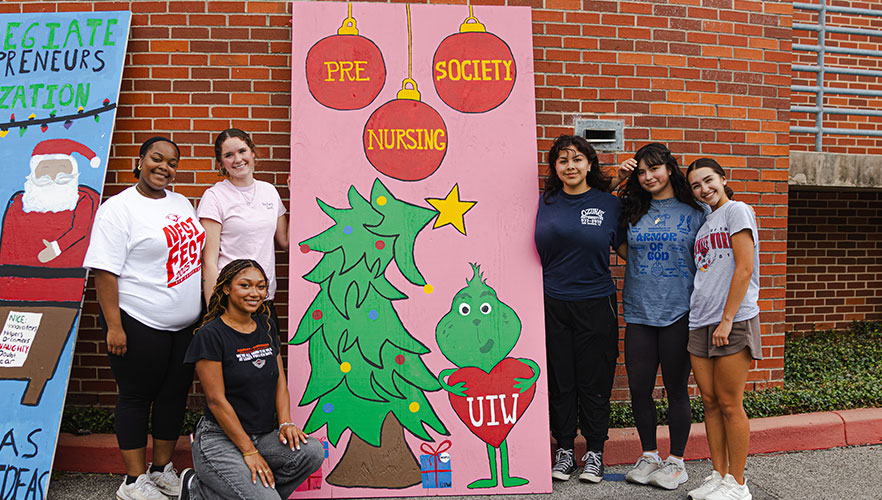 Pre Nursing Society members and display board