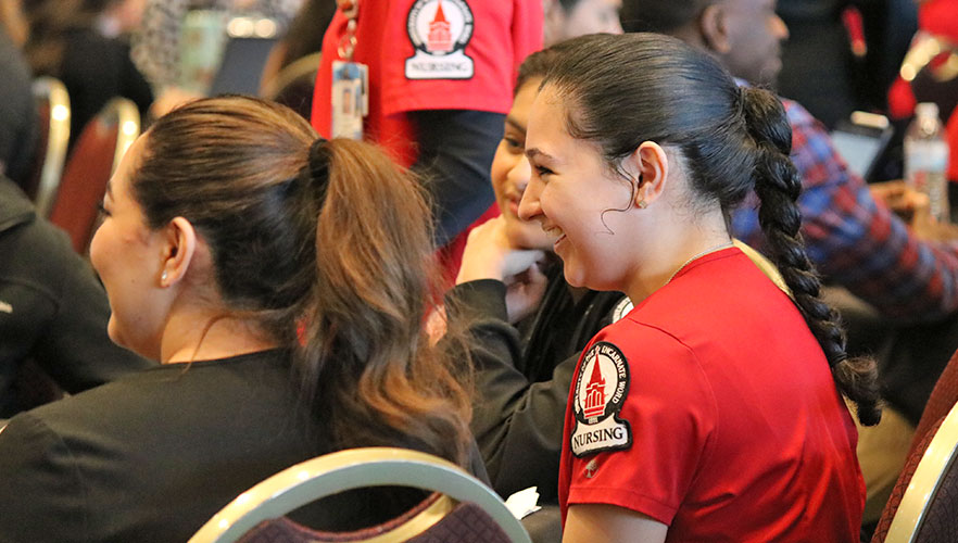 Students at event