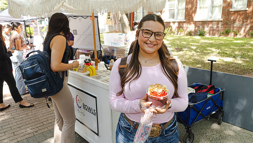 Student buying food