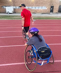 Noelani Spicer and Scott LeBlanc training