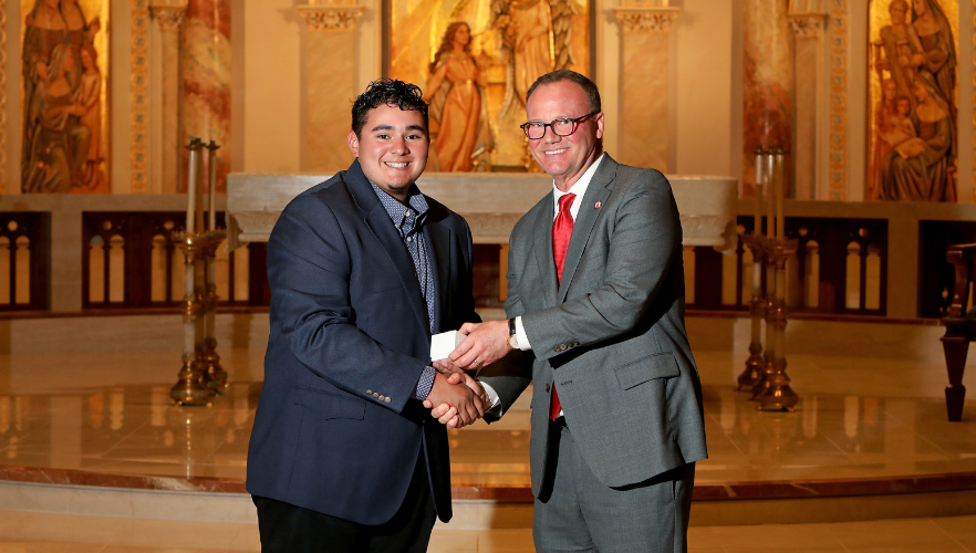 Dr. Evans with student