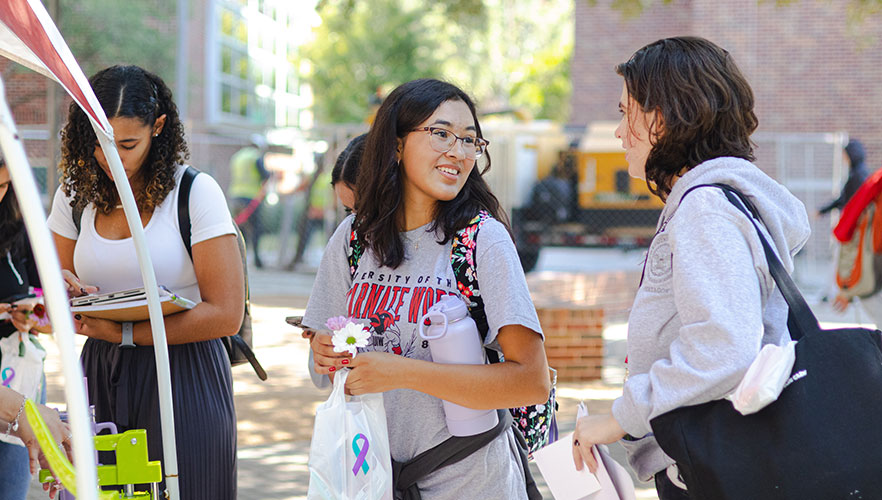 Students talking
