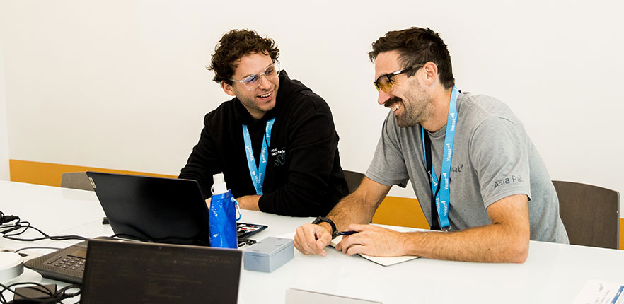 Jackson working with Hoffman