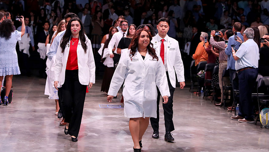 Students walking