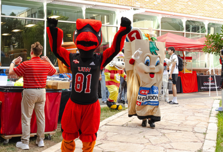 Red the Cardinal and other mascots