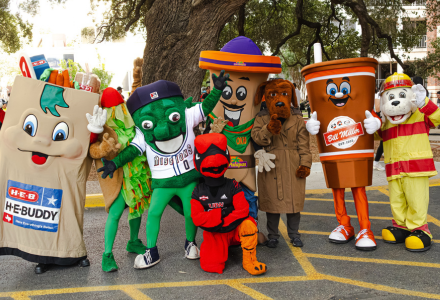 Red the Cardinal and other mascots