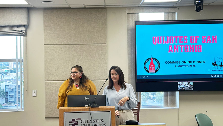 student presenting