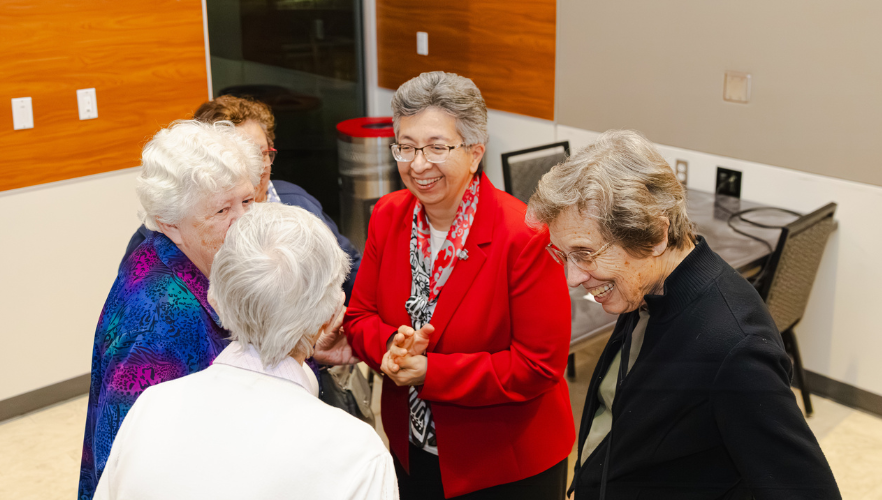 Sr. Teresa Maya, CCVI, with other CCVI Sisters