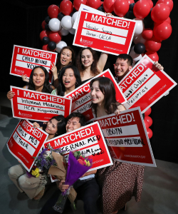 Medical students sharing Match Day results