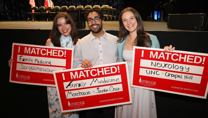 Medical students sharing Match Day results