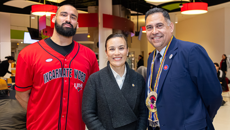 Teofilo Reyes Jr, Mayor Gina Ortiz Jones and Ricardo Gonzalez, EdD