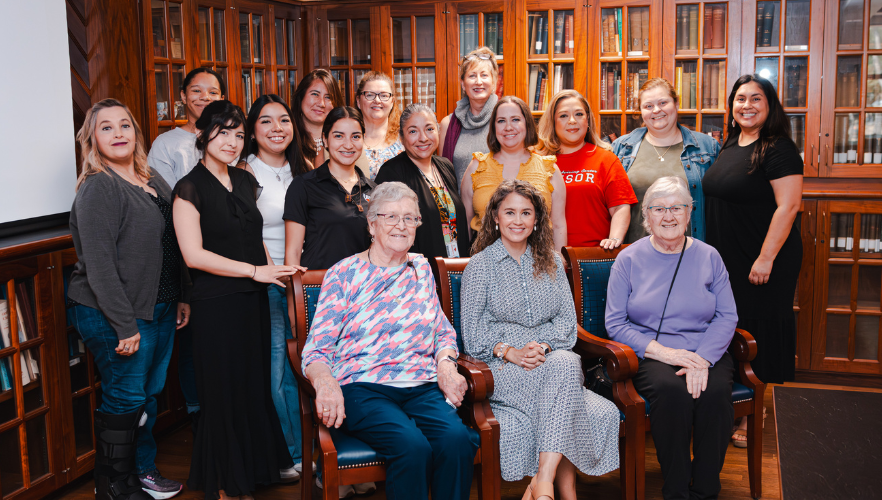 Ada Saenz and attendees