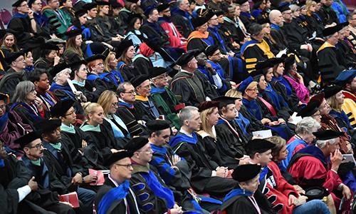 Attendees observe inauguration ceremony