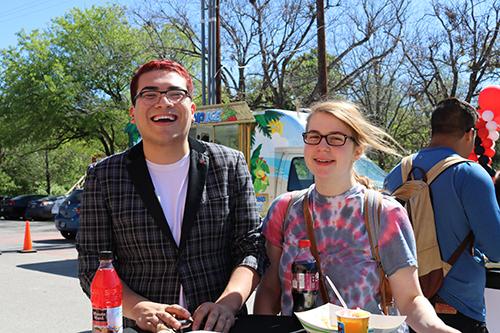 Two UIW Students together at the community picnic