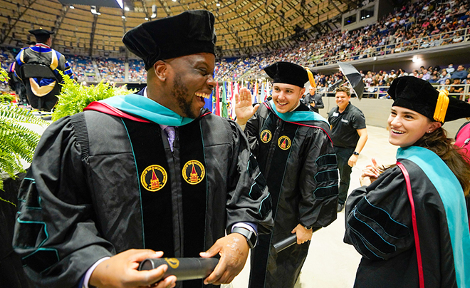 Three graduates of the School of Physical Therapy's Class of 2022