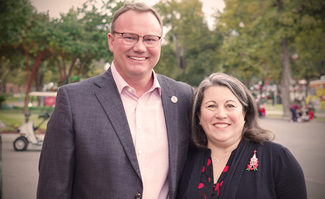 UIW President Dr. Thomas M. Evans and Lisa Evans