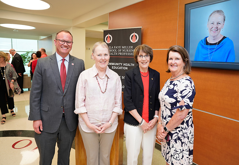 UIW President Thomas M. Evans, SNHP Dean Holly Cassells, Dr. Julie Nadeau and Trustee Suzanne Goudge