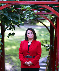 Cynthia Sanchez Escamilla photo under red bridge