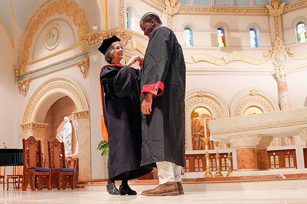 Graduate getting nursing pin