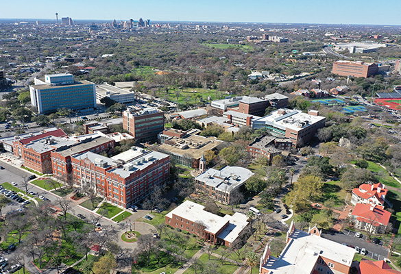 Aerial image of UIW Broadway Campus