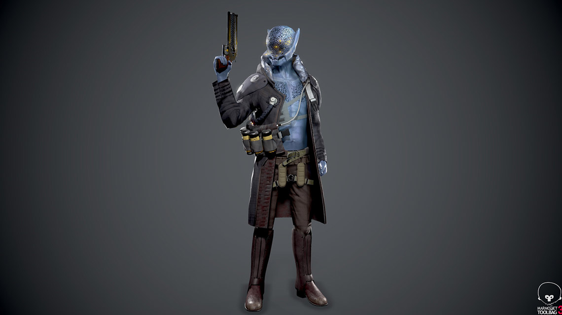 animated bounty hunter front view