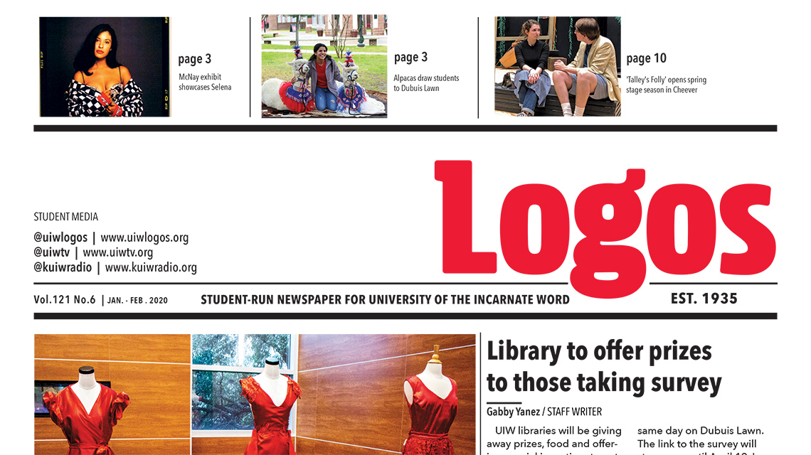 Student voices find a platform on the Logos, UIW's student-run newspaper. Read at https://my.uiw.edu/logos/.