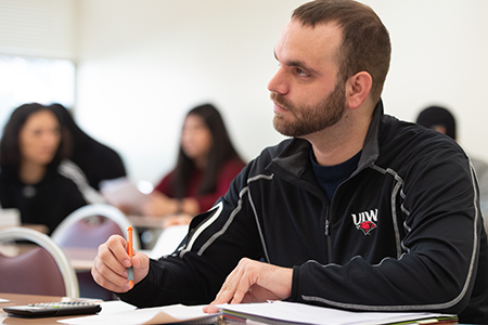 uiw student in class