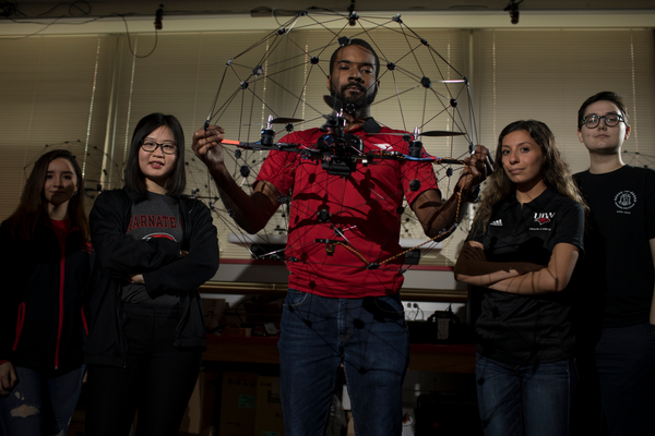 CIS student working on school project