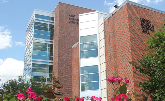 Outside of AT&T Science Center and Bonilla Science Hall